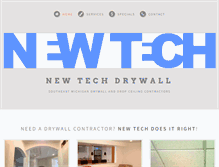Tablet Screenshot of newtechdrywall.us